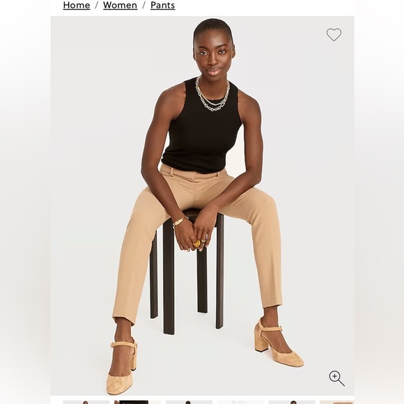 J Crew Cameron Slim Cropped Pant in Four-Season Stretch Size 4 Tall - Picture 2 of 9